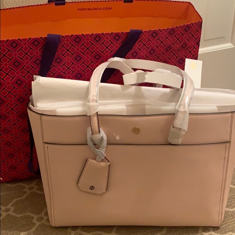 NWT Tory Burch Robinson Tote, Light Pink